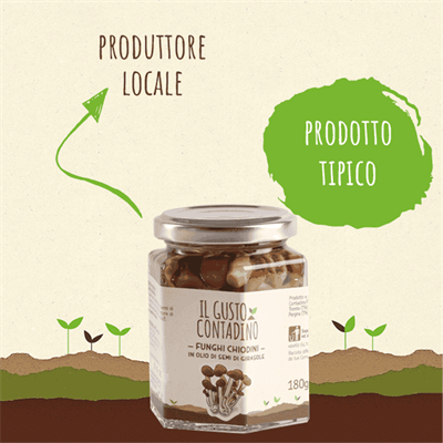 <STRONG>FUNGHI CHIODINI</STRONG><BR>IN OLIO DI SEMI DI GIRASOLE