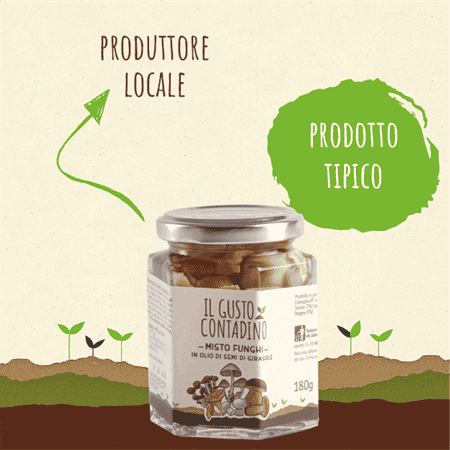 <STRONG>MISTO FUNGHI</STRONG><BR>IN OLIO DI SEMI DI GIRASOLI