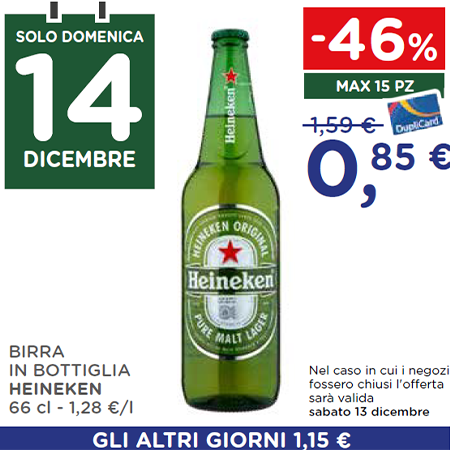 Solo domenica 14 dicembre