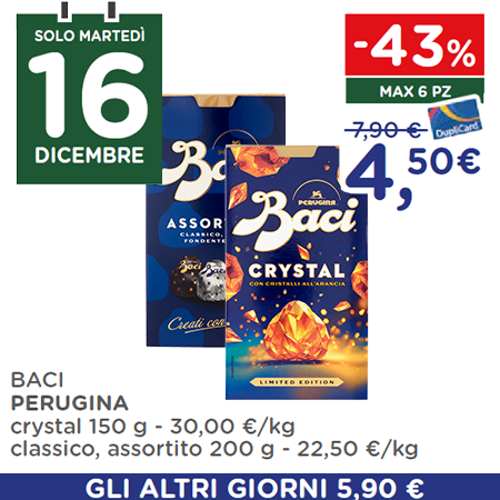 Solo martedì 16 dicembre
