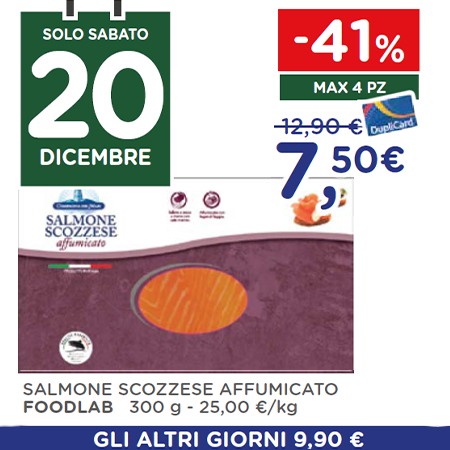 Solo sabato 20 dicembre