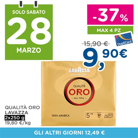 Solo sabato 28 marzo