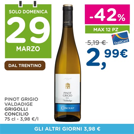 Solo domenica 29 marzo