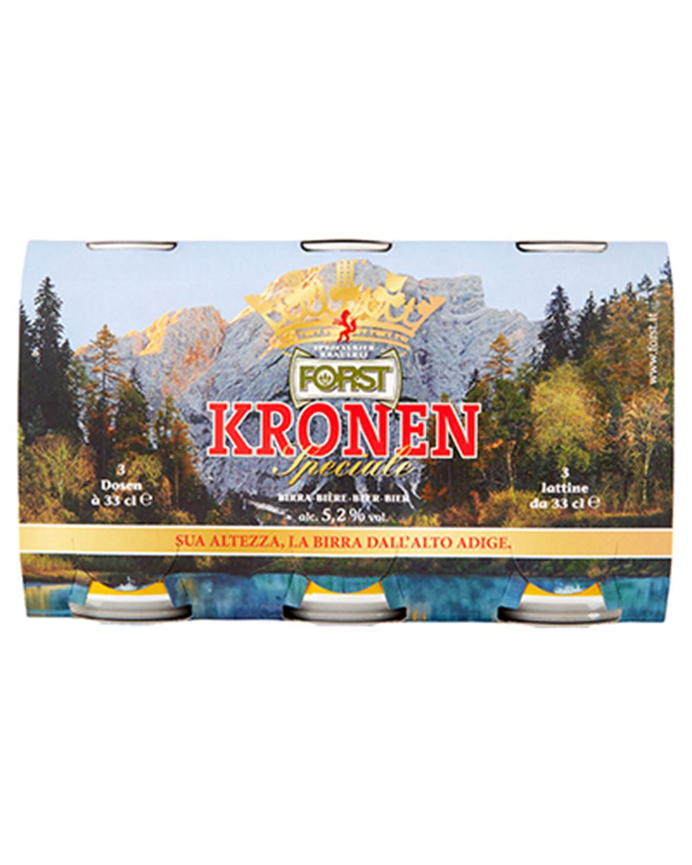 BIRRA KRONEN IN LATTINA FORST 3 X 33 cl 