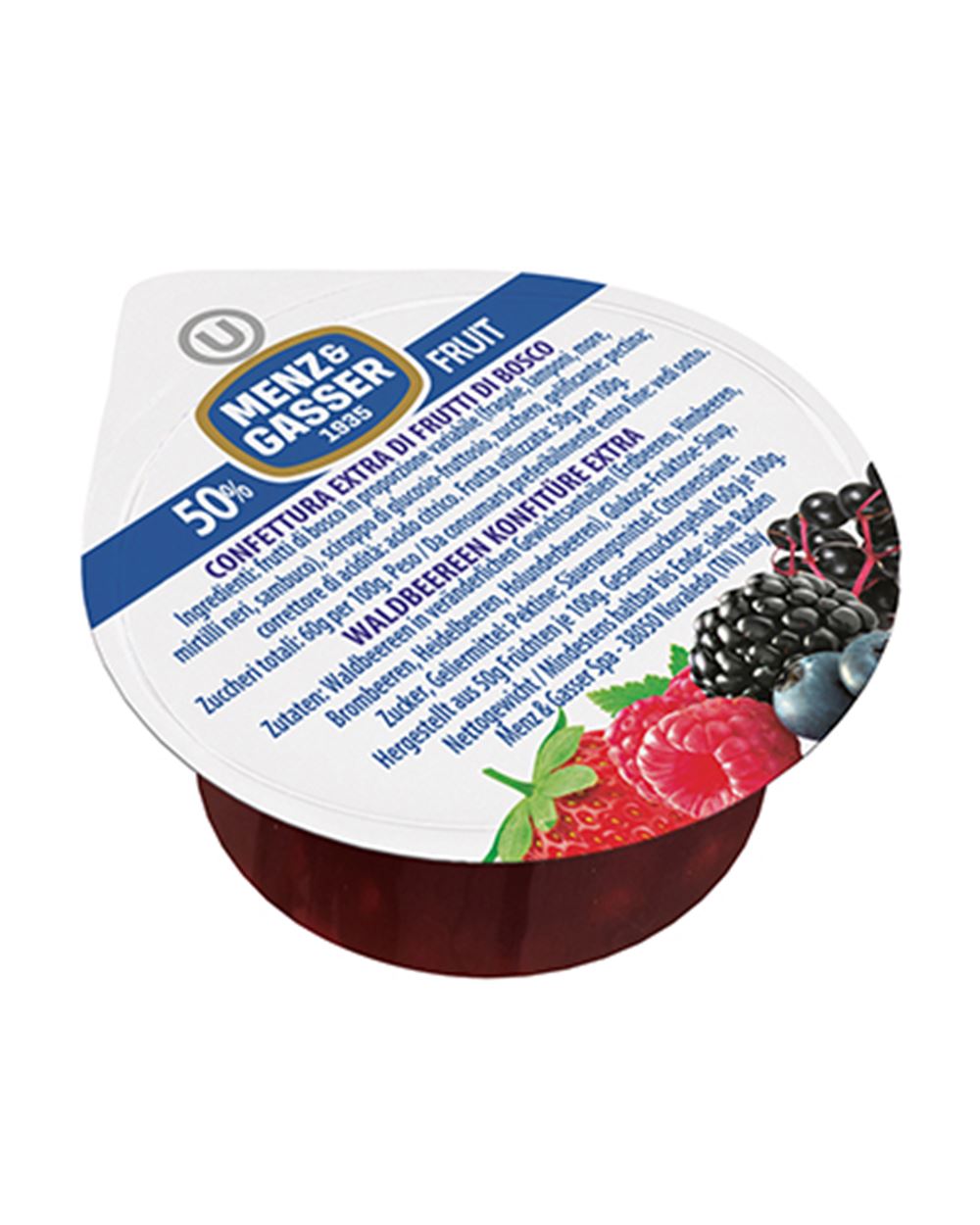 CONFETTURA EXTRA 50% FRUTTI BOSCO  MENZ & GASSER 100 X 25 g 