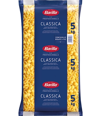 CONCHIGLIE RIGATE N.93 BARILLA 5 kg CONCHIGLIE RIGATE N.93 BARILLA 5 kg