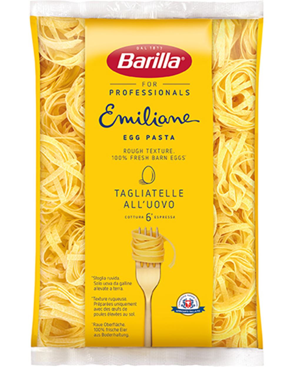EMILIANE TAGLIATELLE ALL'UOVO N.229 BARILLA  6 X 1 kg 