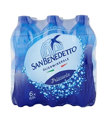 ACQUA FRIZZANTE SAN BENEDETTO 6 x 500 ml ACQUA FRIZZANTE SAN BENEDETTO 6 x 500 ml