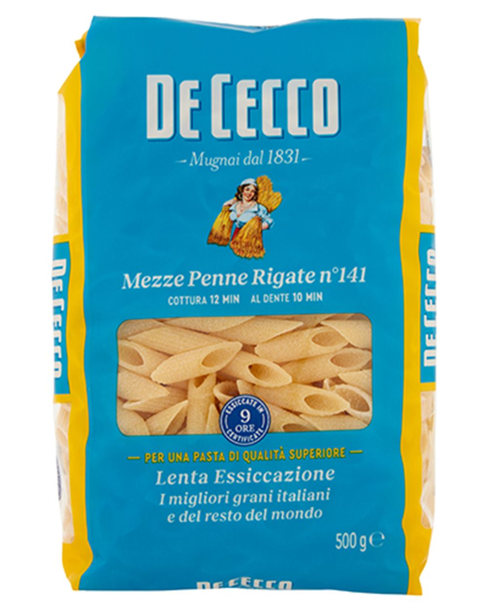 MEZZE PENNE RIGATE N.141  DE CECCO 500 g 