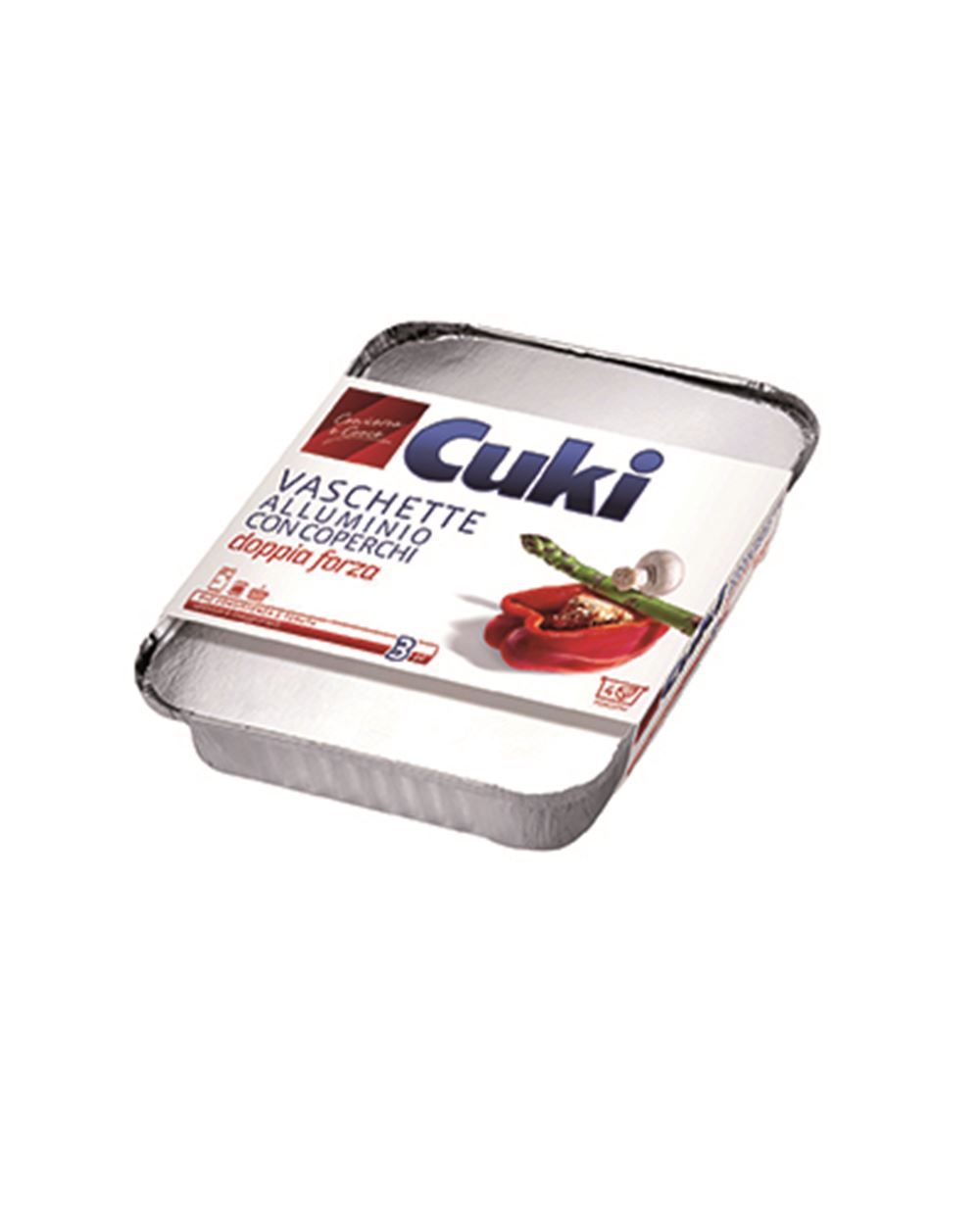CONTENITORE IN ALLUMINIO CON COPERCHIO RETTANGOLARE R75L 4 PRZ CUKI  50 pezzi 
