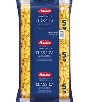 MEZZE MANICHE RIGATE N.84 BARILLA 5 kg MEZZE MANICHE RIGATE N.84 BARILLA 5 kg
