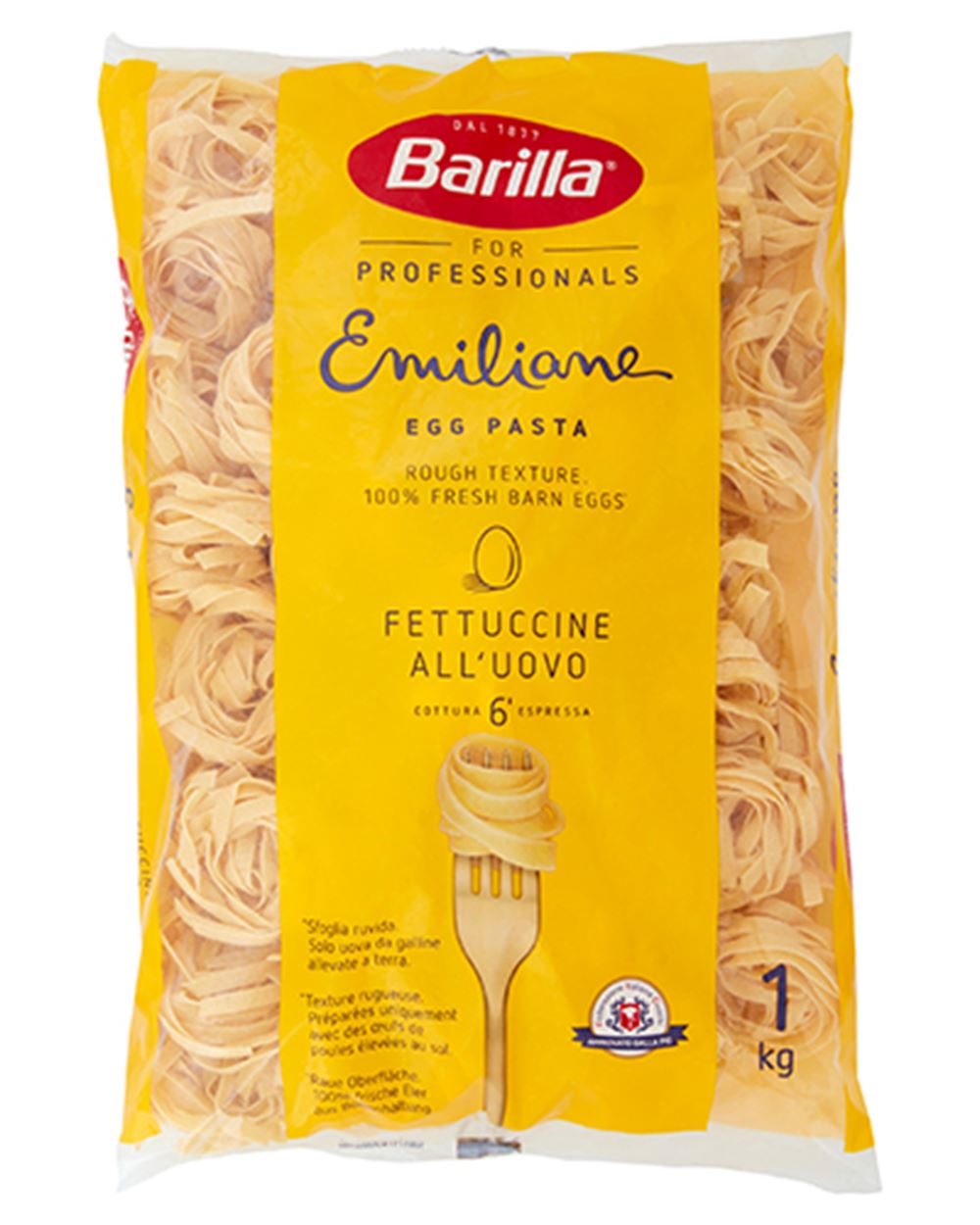 EMILIANE FETTUCCINE ALL'UOVO N.230 BARILLA  6 X 1 kg 