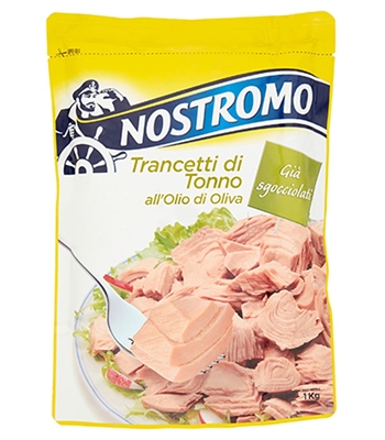 TRANCETTI DI TONNO ALL'OLIO DI OLIVA NOSTROMO 1 kg TRANCETTI DI TONNO ALL'OLIO DI OLIVA NOSTROMO 1 kg