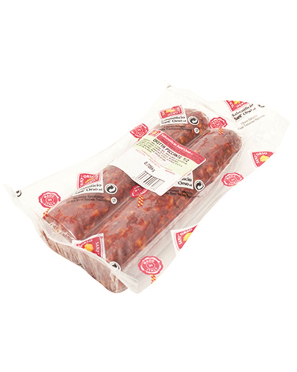 SALSICCIA DRITTA PICCANTE 1/2 SOTTOVUOTO SALUMIFICIO SANT'ORSO al kg 