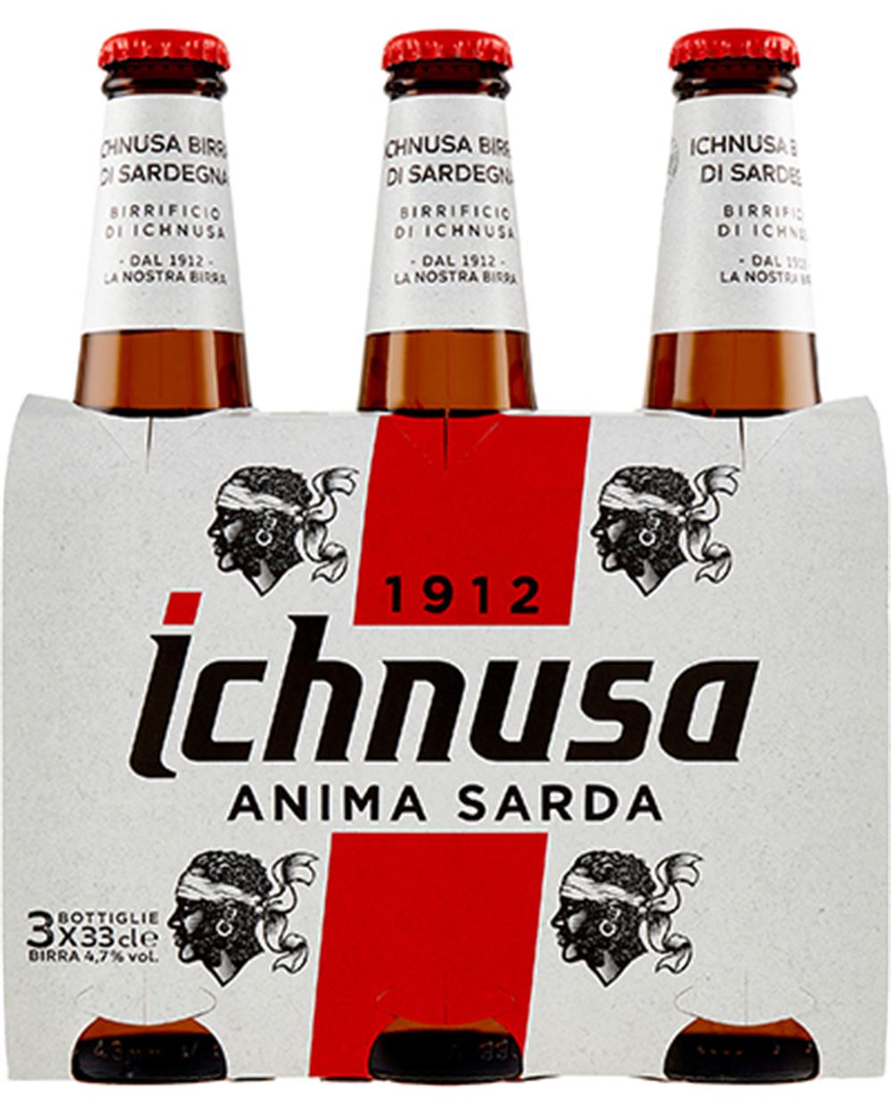 BIRRA IN BOTTIGLIA ICHNUSA  3 X 33 cl 