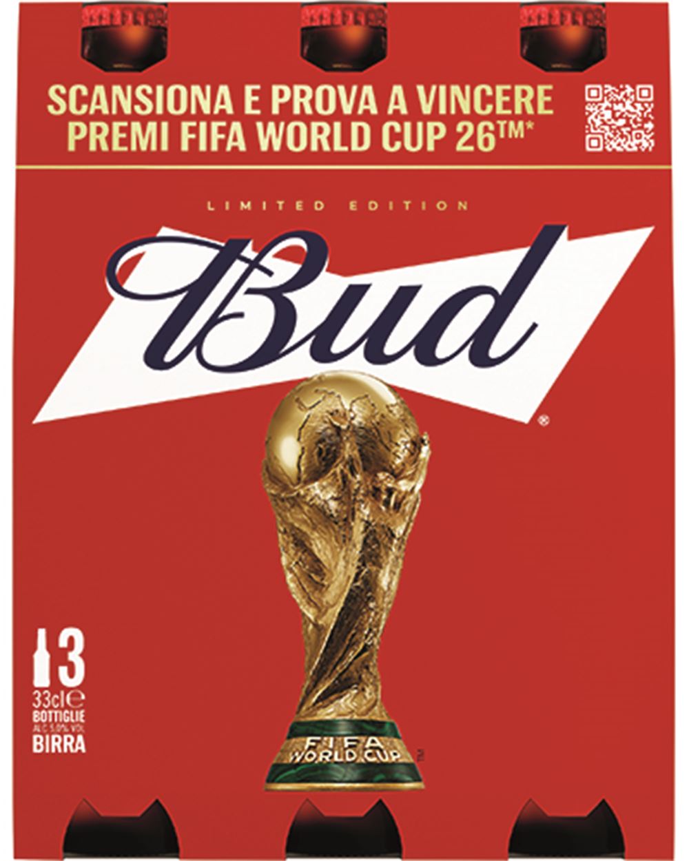 BIRRA IN BOTTIGLIA BUD  3 X 33 cl 