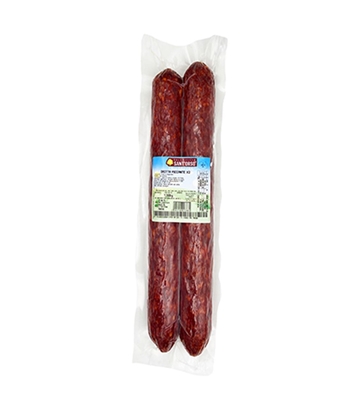 SALSICCIA PICCANTE INTERA SOTTOVUOTO 2 PEZZI SALUMIFICIO SANT'ORSO al kg SALSICCIA PICCANTE INTERA SOTTOVUOTO 2 PEZZI SALUMIFICIO SANT'ORSO al kg