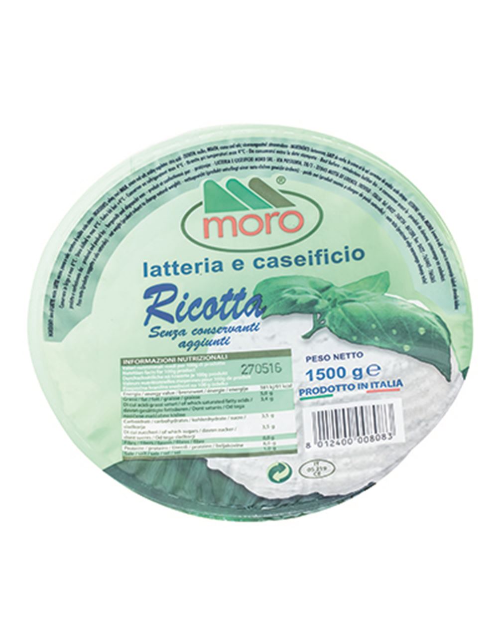 RICOTTA MORO 1,5 kg 