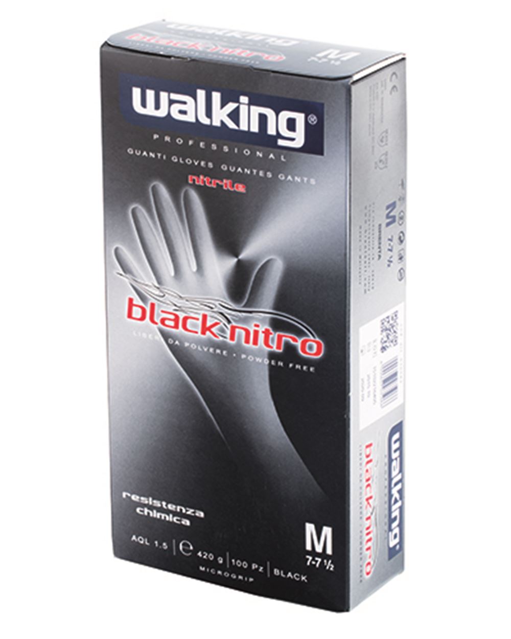 GUANTI BLACK NITRO MONOUSO M WALKING 100 pezzi 