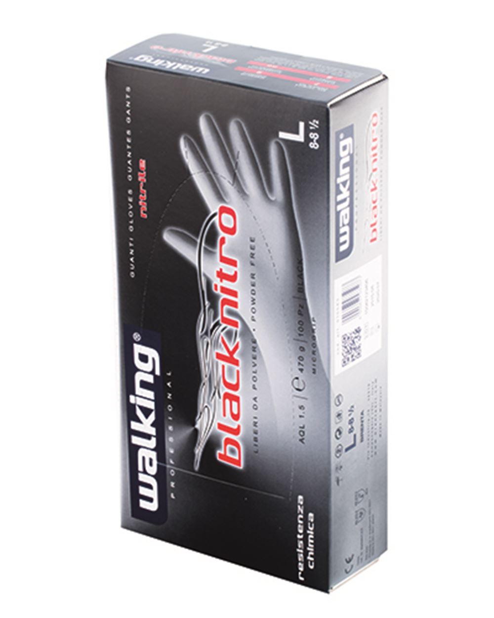 GUANTI BLACK NITRO MONOUSO L WALKING 100 pezzi 