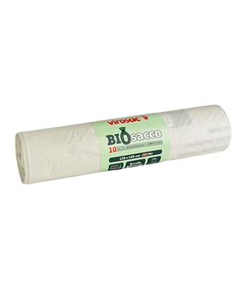 SACCHI 125X145 CM 400 L BIO-COMP VIROSAC 10 pezzi SACCHI 125X145 CM 400 L BIO-COMP VIROSAC 10 pezzi