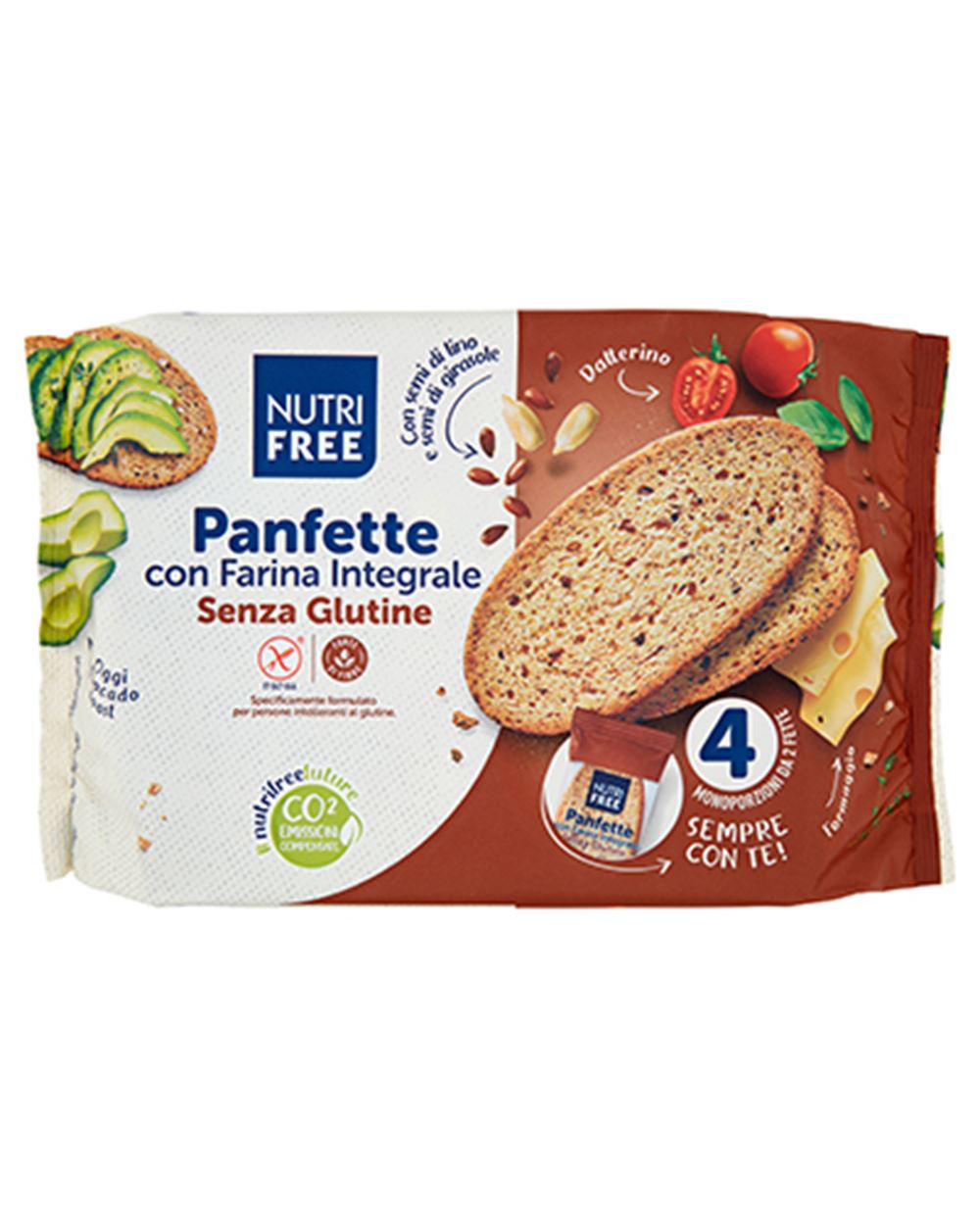 PANFETTE INTEGRALE NUTRI FREE 4 X 85 g 