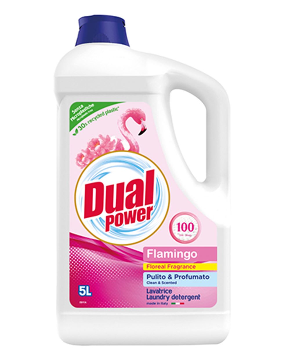 DETERSIVO LAVATRICE 100 LAVAGGI FIORI DI PESCO DUAL POWER 5 l 