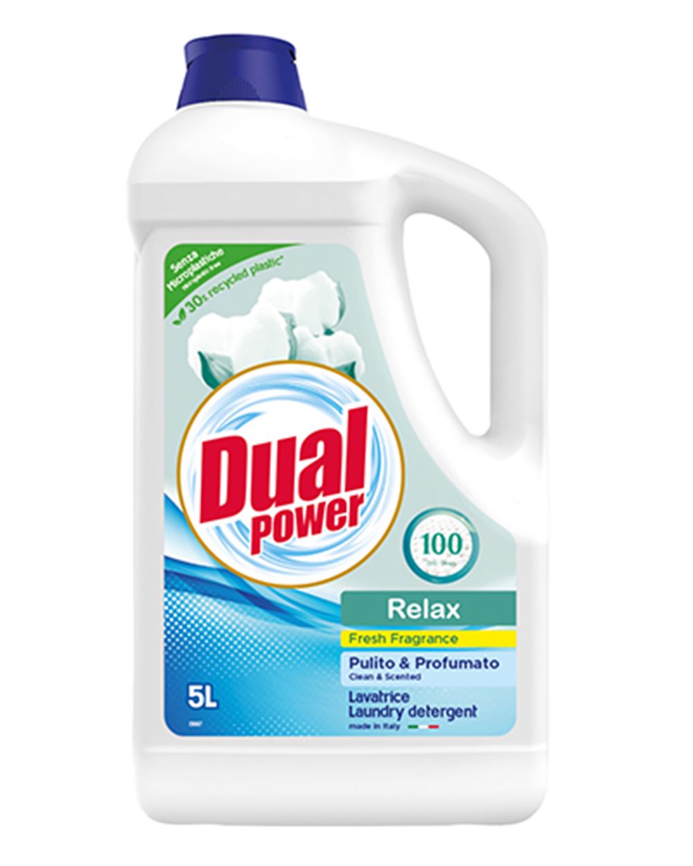 DETERSIVO LAVATRICE 100 LAVAGGI RELAX DUAL POWER 5 l 