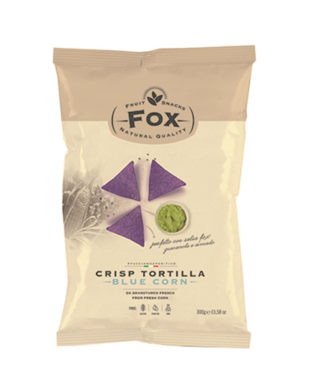 TORTILLA CRISP BLUE CORN FOX  300 g 