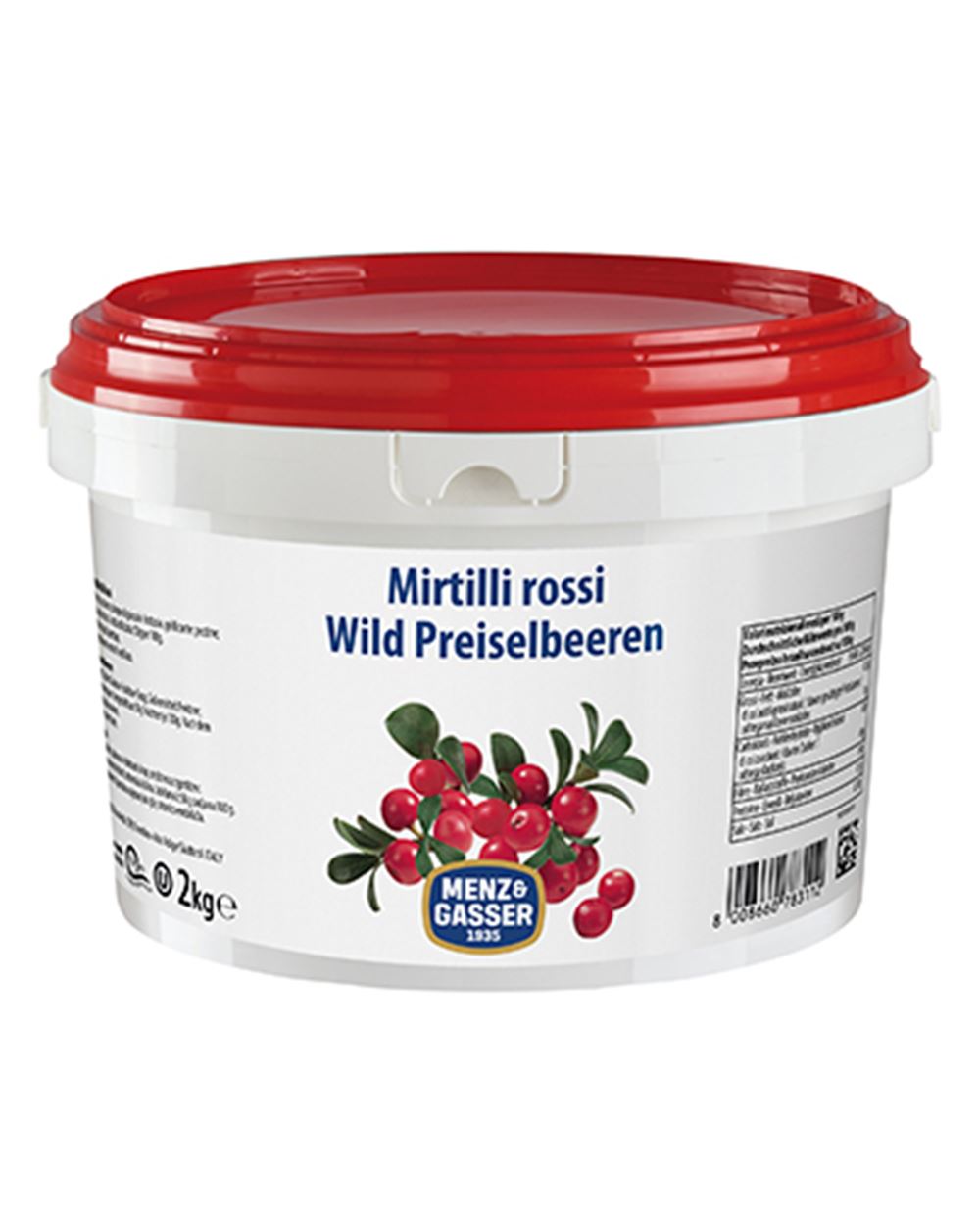 CONFETTURA EXTRA 50% MIRTILLI ROSSI MENZ & GASSER 2 kg 