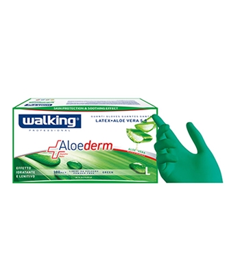 GUANTI ALOEDERM MONOUSO L WALKING 100 PEZZI GUANTI ALOEDERM MONOUSO L WALKING 100 PEZZI