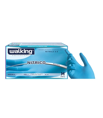 GUANTI NITRICO MONOUSO M WALKING 100 PEZZI GUANTI NITRICO MONOUSO M WALKING 100 PEZZI