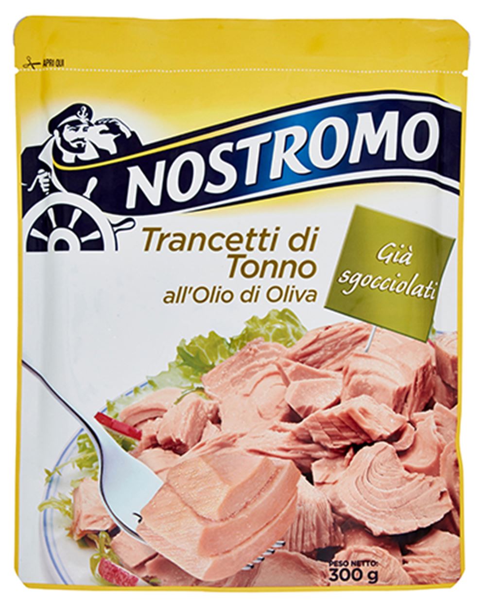 TONNO ALL'OLIO DI OLIVA BUSTA NOSTROMO  300 g 