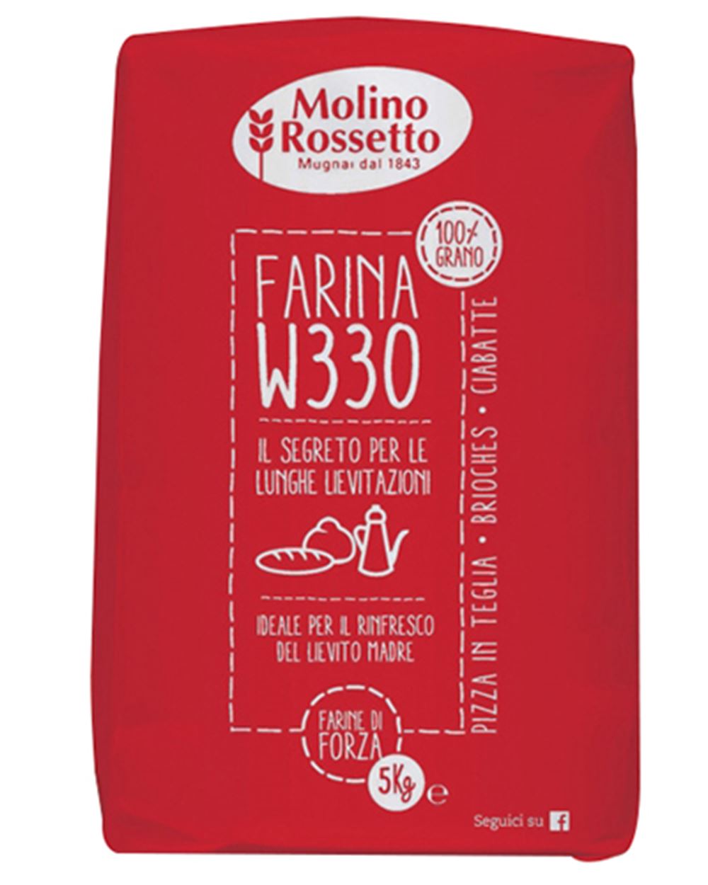 FARINA TIPO 00 W330  MOLINO ROSSETTO 5 kg 