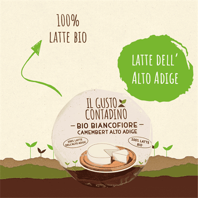 <STRONG>CAMEMBERT BIANCOFIORE</STRONG><BR>BIO DELL'ALTO ADIGE