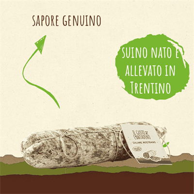 <STRONG>SALAME NOSTRANO</STRONG><BR>DA SUINO TRENTINO