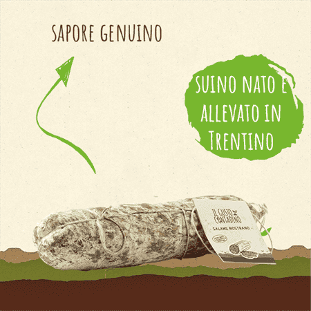 <STRONG>SALAME NOSTRANO</STRONG><BR>DA SUINO TRENTINO