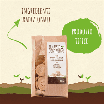 <STRONG>MINI SCHÜTTELBROT</STRONG><BR>CON CUMINO, FINOCCHIO E TRIGONELLA