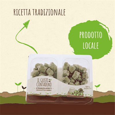 <STRONG>STRANGOLAPRETI</STRONG><BR>CON RICOTTA E SPINACI