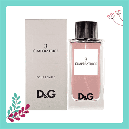 <strong>D&G</STRONG><br>3 l'Imperatrice 100 ml<br><S>€49,90</S><strong> €39,90</strong>